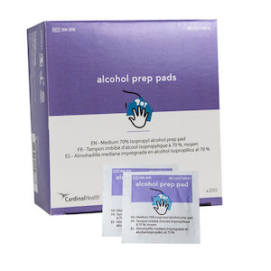ALCOHOL PREP PAD 2PLY MEDIUM 70% 20/200